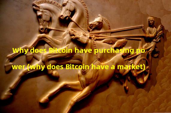 Why does Bitcoin have purchasing power (why does Bitcoin have a market)