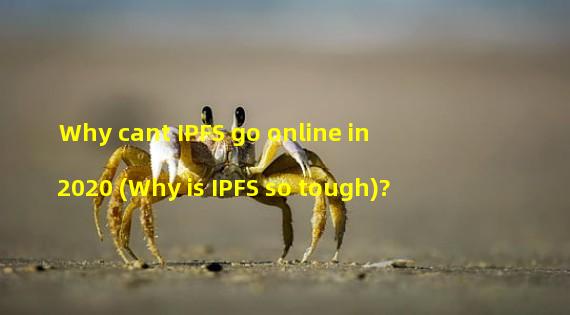 Why cant IPFS go online in 2020 (Why is IPFS so tough)?