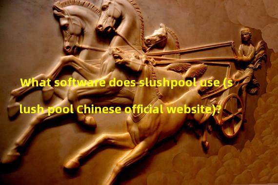 What software does slushpool use (slush pool Chinese official website)?